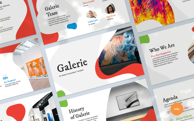Galerie - Google Slides-sjabloon voor presentatie van kunstgalerijen