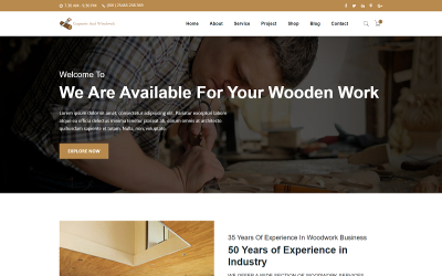 Modello HTML per carpentiere e falegnameria