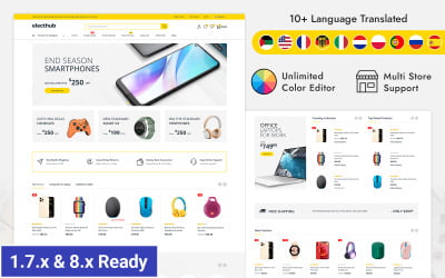 Electhub - Prestashop responsief thema voor multifunctionele elektronicawinkel