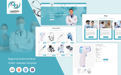 Healthify Web : modèle HTML réactif pour les ventes d&amp;#39;équipements hospitaliers et médicaux