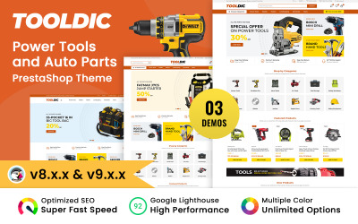 ToolDic - Verktyg och bildelar PrestaShop-tema