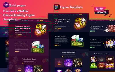 Casinorx – šablona Figma pro online hazardní hry v kasinu
