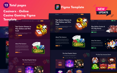 Casinorx - 在线赌场赌博 Figma 模板