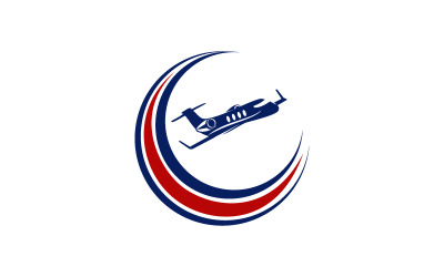 Conception de modèle de logo de transport d&amp;#39;avion