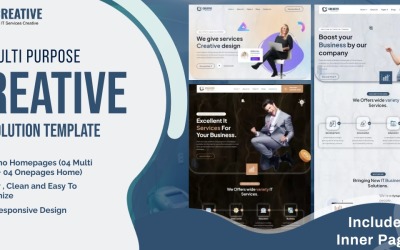 Creative – víceúčelová šablona IT řešení