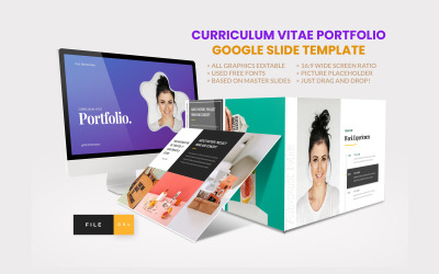 Curriculum Vitae Portfolio Modello di diapositiva di Google