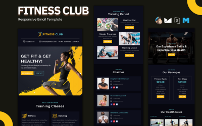 Fitness Club – Reszponzív e-mail sablon