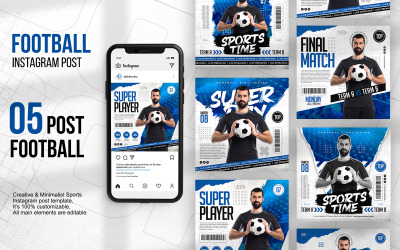 5 Modello di post Instagram di calcio