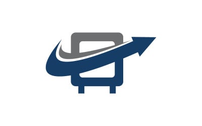 Modelo de logotipo Any Where para publicidade de marketing