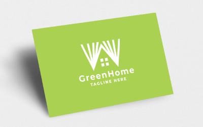 Шаблон логотипа Green Home Pro