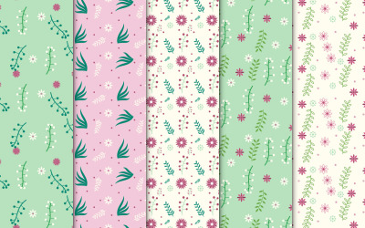 Abstracte bloemenpatroon vastgestelde vector
