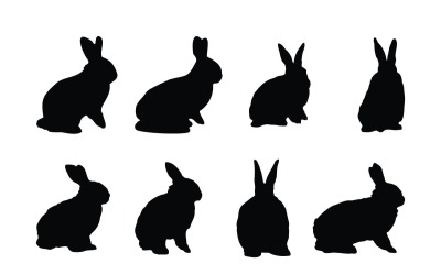 Bunny kanin siluett samling