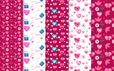 Collezione vettoriale modello di amore minimo