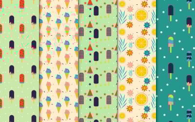 Fagylalt minta készlet dekoráció vektor