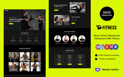 Fitness - Thème WordPress Elementor Fitness et Gym