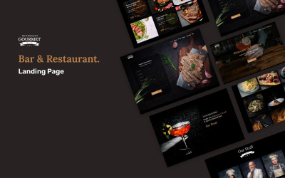 Gourmet Bar &amp;amp; Restaurant - Modèle de page de destination