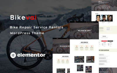 Односторінкова тема WordPress Bikevai – Послуги з ремонту велосипедів