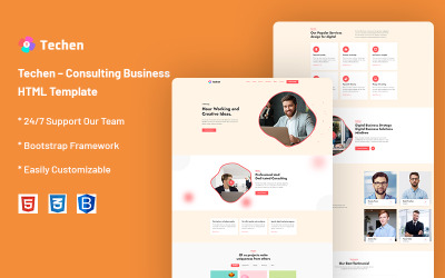 Techen – Modelo de site de negócios de consultoria