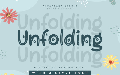 Unfolding - Decorative Display Font