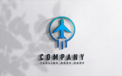 Design del logo dell&amp;#39;aeroplano e dell&amp;#39;agenzia di viaggi
