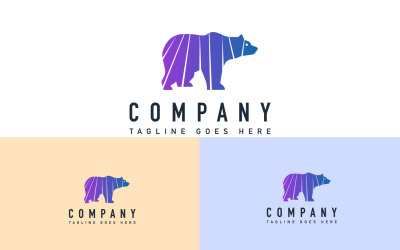 Dziki - niedźwiedź szablon projektu Logo