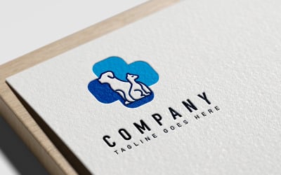 Hayvan Tıbbi Bakım Logo Tasarım Şablonu