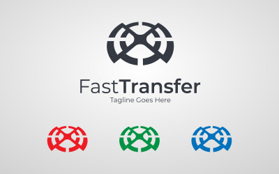 Modello di progettazione del logo della società di trasferimento rapido