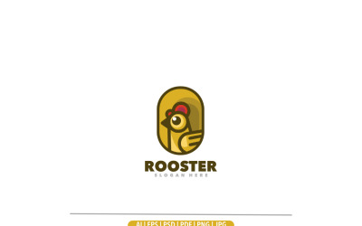 Rooster badge simple logo template