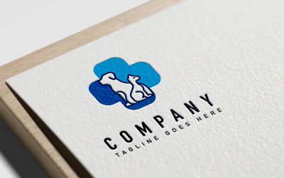 Шаблон дизайна логотипа медицинской помощи животным