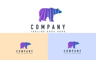 Selvagem - Modelo de Design de Logo de Urso