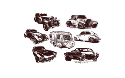 Set di automobili illustrazione vettoriale