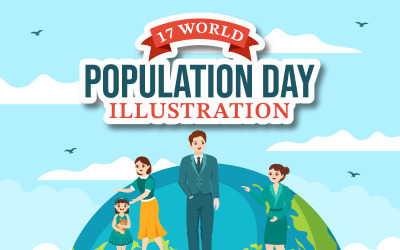 17 Wereldbevolkingsdag Illustratie