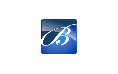 B betű üzleti logó sablon design