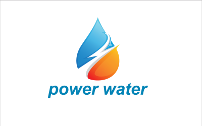 Water Energy Logo Modern Minimalist