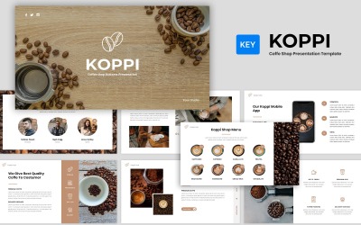 Koppi - Шаблон Keynote для презентации кофейни