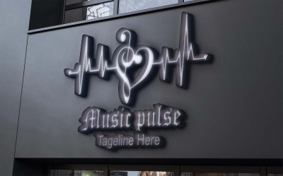 Modelos de logotipo de pulso musical