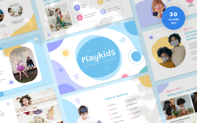 Playkids - Modèle de présentation du centre de divertissement pour enfants