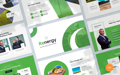 Renergy – Google Slides-Vorlage für die Präsentation erneuerbarer Energien