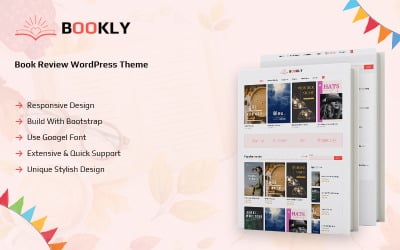 Bookly - Kitap İncelemesi WordPress Teması