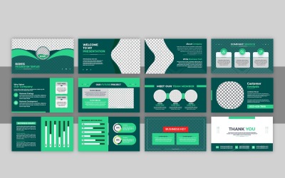 Business presentation template vector layout