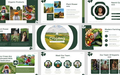 Cropling - Modèle PowerPoint de ferme biologique et d&amp;#39;agriculture