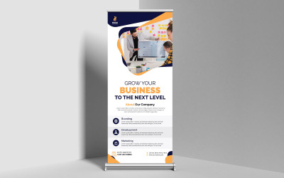 3-Farben-Variante Roll-Up-Banner, X-Banner, Standee, Pull-Up-Design für Werbeagenturen