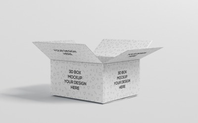 Mockup di scatola di imballaggio in cartone rettangolare..