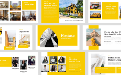 Hostate – PowerPoint-Vorlage für Einzelimmobilien und Wohnungen
