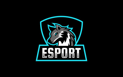 Логотип киберспорта и спорта Wolf