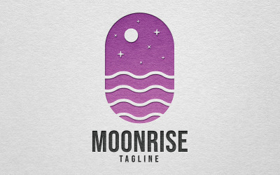 Plantilla de diseño de logotipo moderno Moonrise