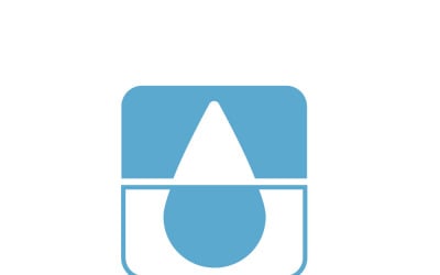 Su damlası Logo tasarım vektör şablonu. Doğal Mineral Aqua simgesi.