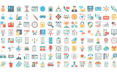 Business, Finance and Startup Color Vector Icons