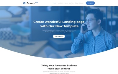 DreamHub HTML5-sjabloon voor leadgeneratie