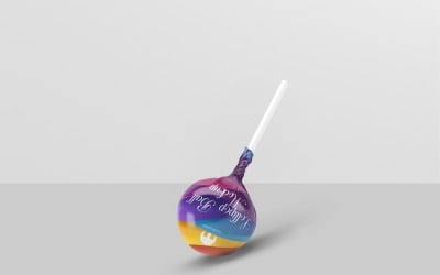 Lollipop Ball Candy Mockup 7